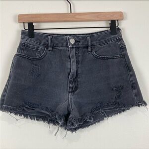 Pacsun Black Denim Festival Short 26